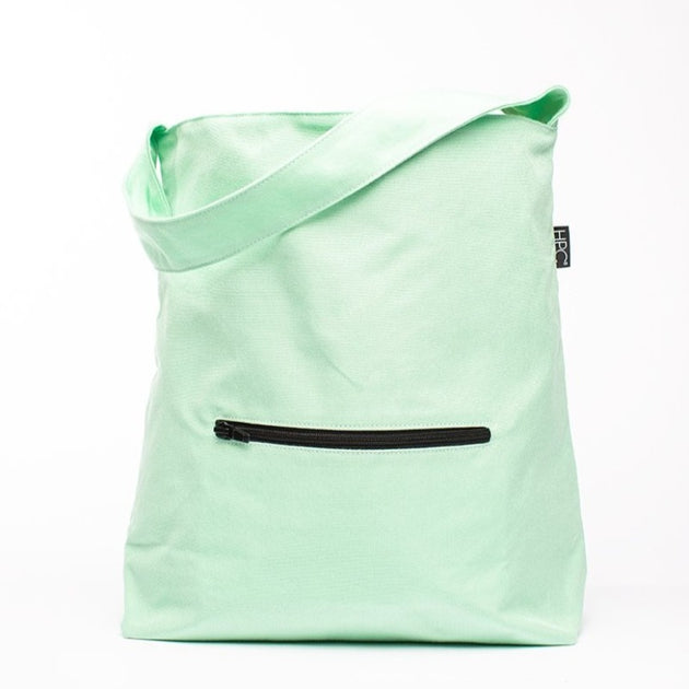 Earth Bag Hobo, Seafoam Green (Upcycled Billboard Bags)