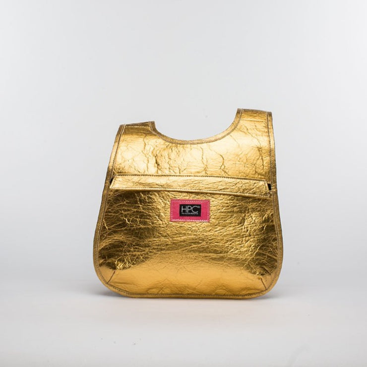Gold - Pinatex - Pineapple - Backpack - Hamilton Perkins Collection - Earth Bag Slim - Front - Sustainability