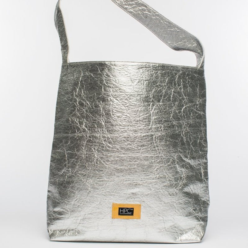 Earth Bag Hobo, Pineapple Silver - Hamilton Perkins Collection