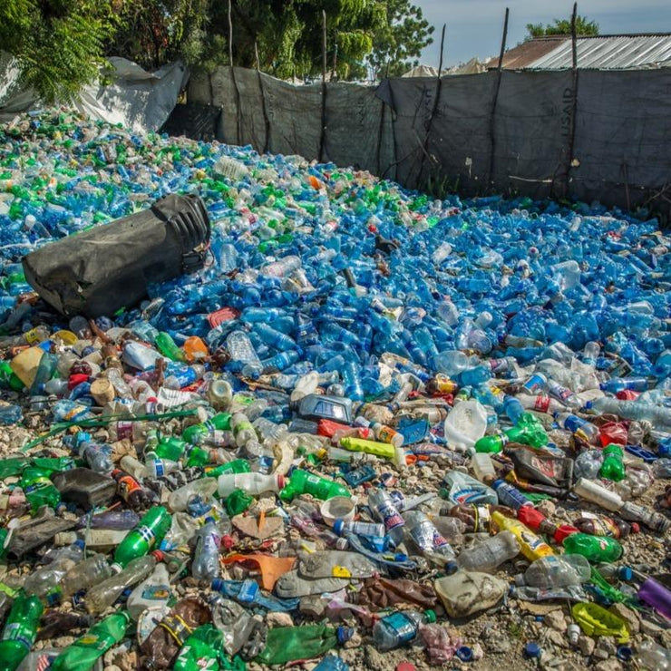 Recycled Plastic Water Bottles And Trash Can in Haiti Port Au Prince