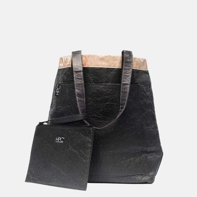 Earth Tote, Black Pinatex (Upcycled Billboard Bags)