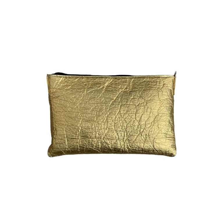 Earth Bag Crossbody, Gold Pinatex (Upcycled Billboard Bags)