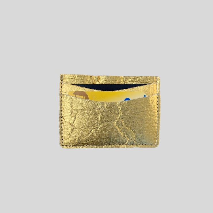 Earth Cardholder, Gold Pinatex (Limited Edition)